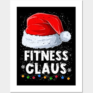 Fitness Claus Christmas Santa Family Matching Pajama Posters and Art